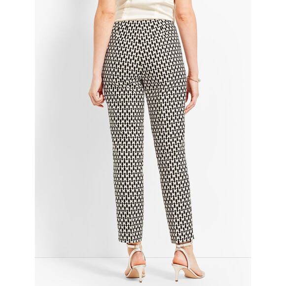 Talbots Black and White Houndstooth Ankle Pants - Picture 4 of 10